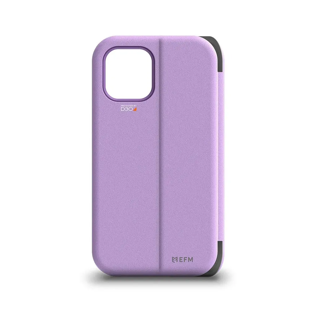 EFM Miami Wallet Case Armour Cover w/ D3O for iPhone 12 Mini 5.4in Heliotrope