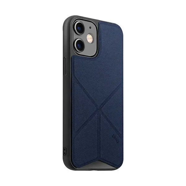 Uniq Transforma Drop Proof Folding Case w/Inbuilt Stand for iPhone 12 Mini Blue