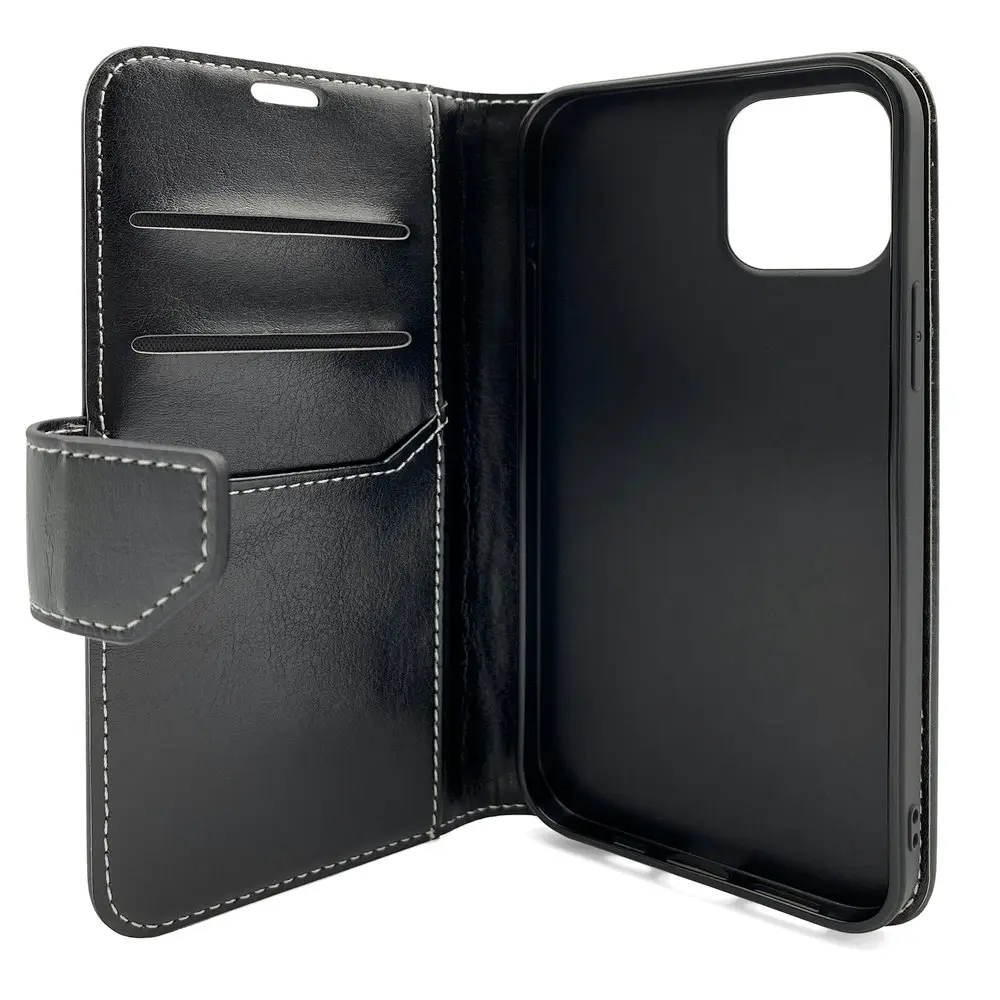 Urban Everyday Wallet Case w/Card Pockets/Magnetic Latch f/iPhone 12 Pro Max BLK