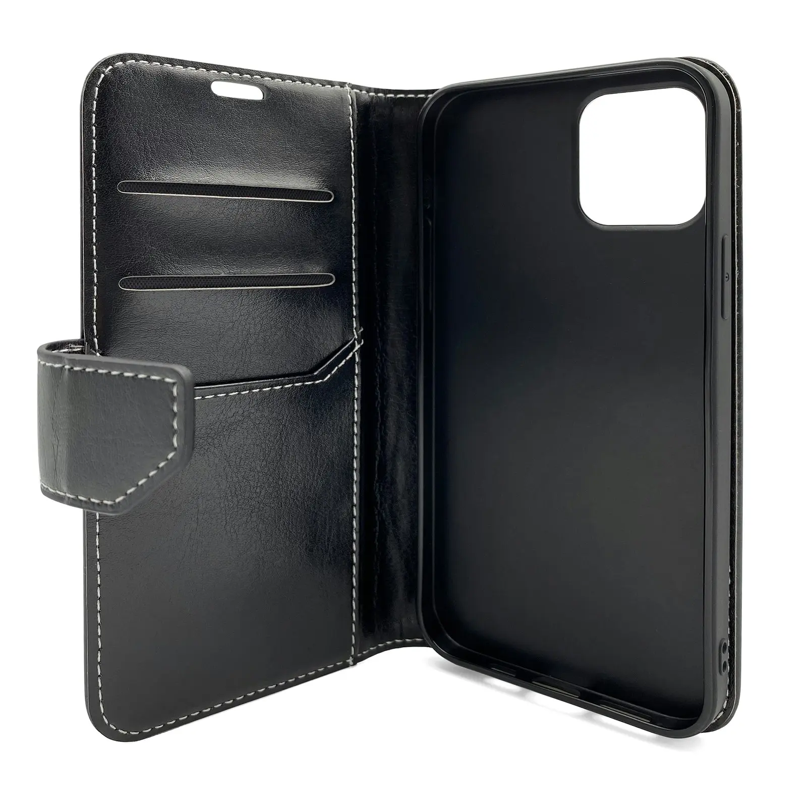 Urban Everyday Wallet Case w/Card Pockets/Magnetic Latch f/iPhone 12 Pro Max BLK