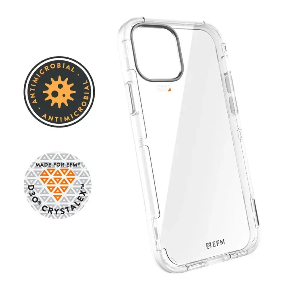 EFM Cayman Case Cover Armour w/ D3O Crystalex for Apple iPhone 12 Mini Clear