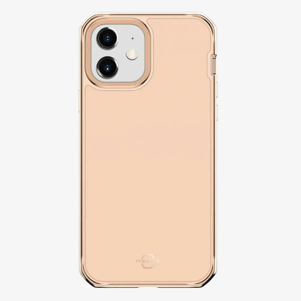 Itskins Hybrid Glass Phone Case Cover Protection for iPhone 12 Mini Rose Gold