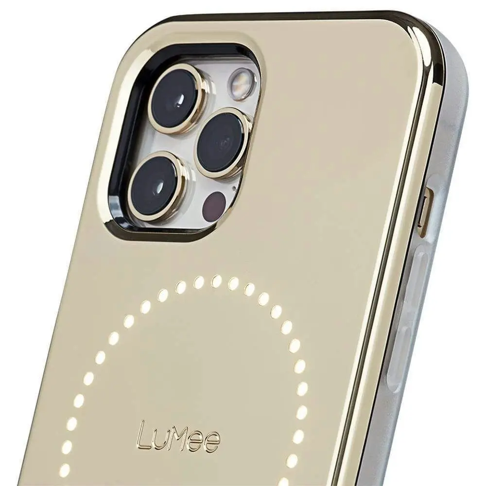 Case-Mate LuMee Halo Case for Apple iPhone 12/12 Pro Gold Mirror w/ Micropel