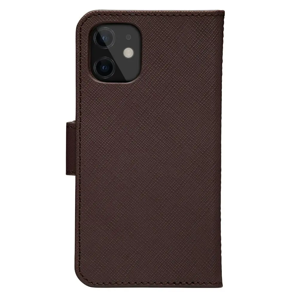 Dbramante New York Leather Magnetic Wallet Case f/ iPhone 12 Mini Dark Chocolate