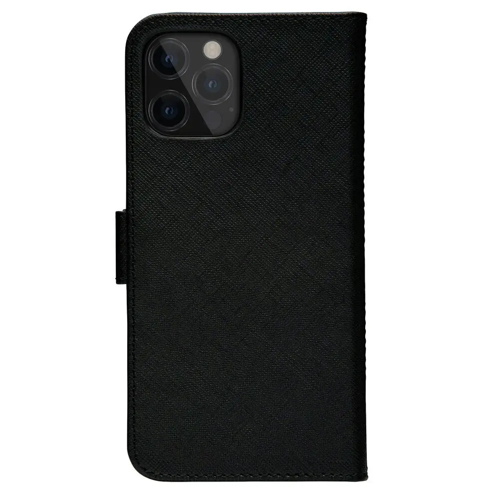 Dbramante New York Leather Wallet Case Flip Cover for iPhone 12/12 Pro Night BLK