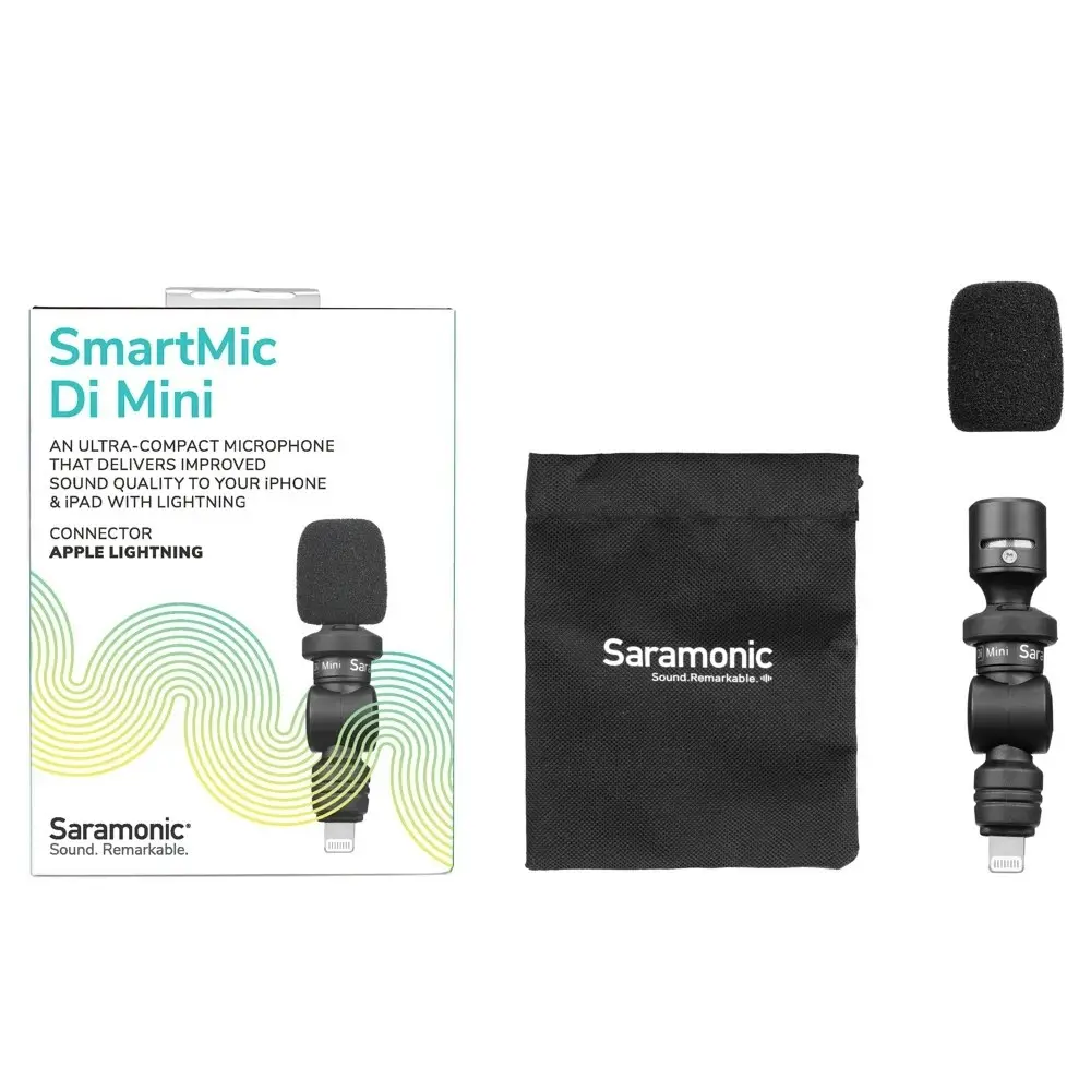 Saramonic SmartMic Di Mini Ultra Microphone/Lightning for iPhone 13/12 Pro/iPad