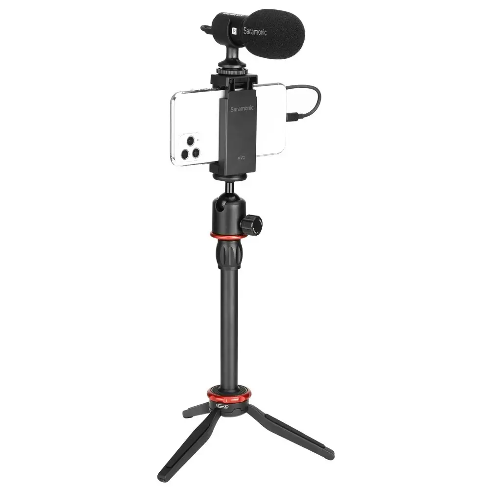 Saramonic SmartMic MTV Universal Vlogging Set Stand Video Kit for iPhone/Samsung