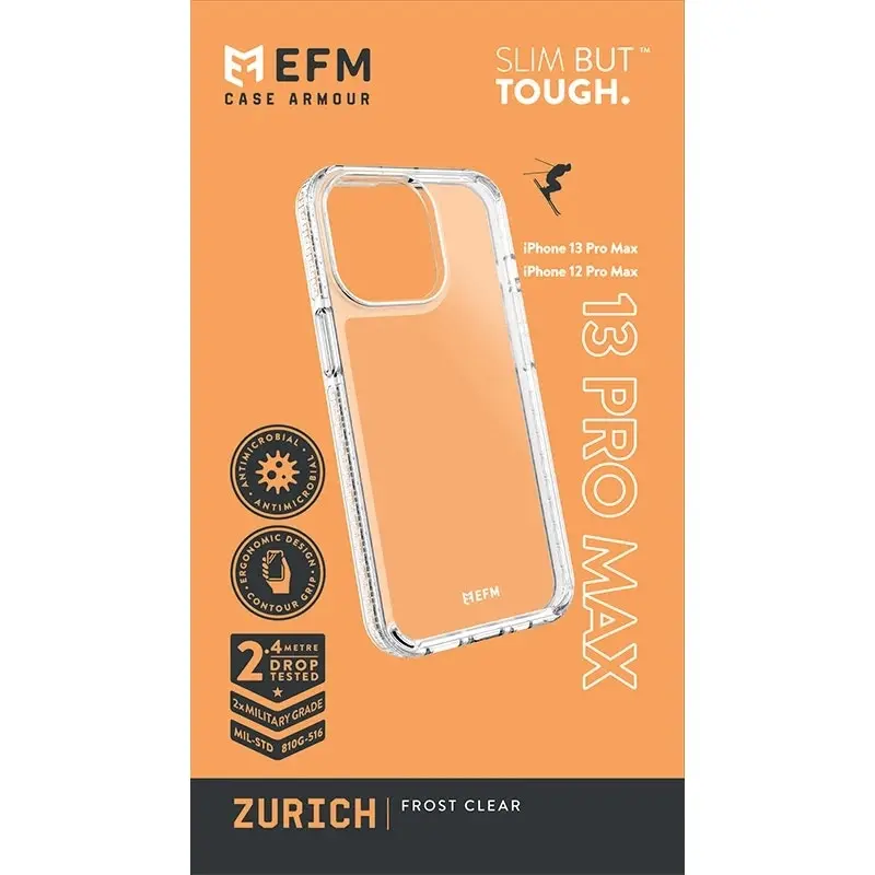 EFM Zurich Armour Case Cover Protection for Apple iPhone 13 Pro Max Frost Clear