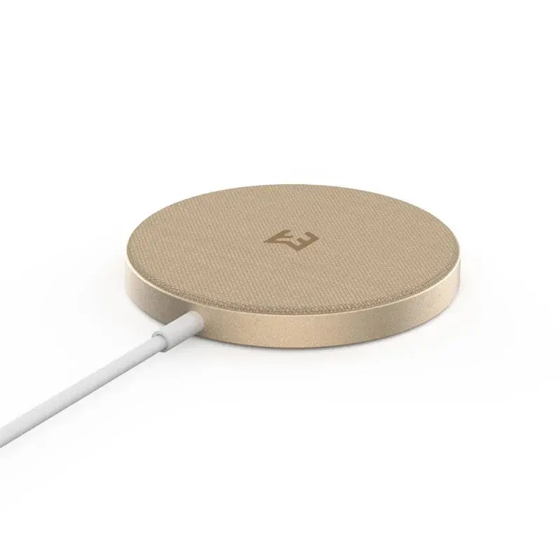 EFM FLUX 15W Wireless Charging Pad w/ 20W Wall Charger for iPhone 13/12/11 Gold