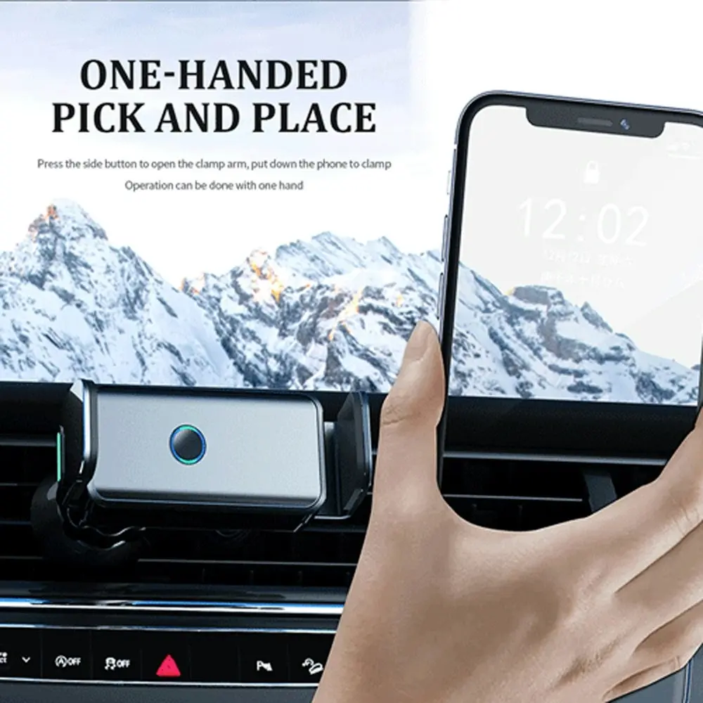 Sansai Rechargeable Car/Dashboard Phone Holder/Mount For 6.8-8.8cm Auto Grip