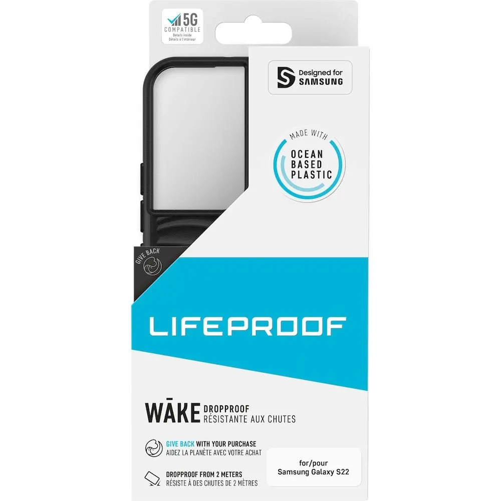 LifeProof Wake Phone Case Drop Proof Slim Cover For Samsung Galaxy S22 Black