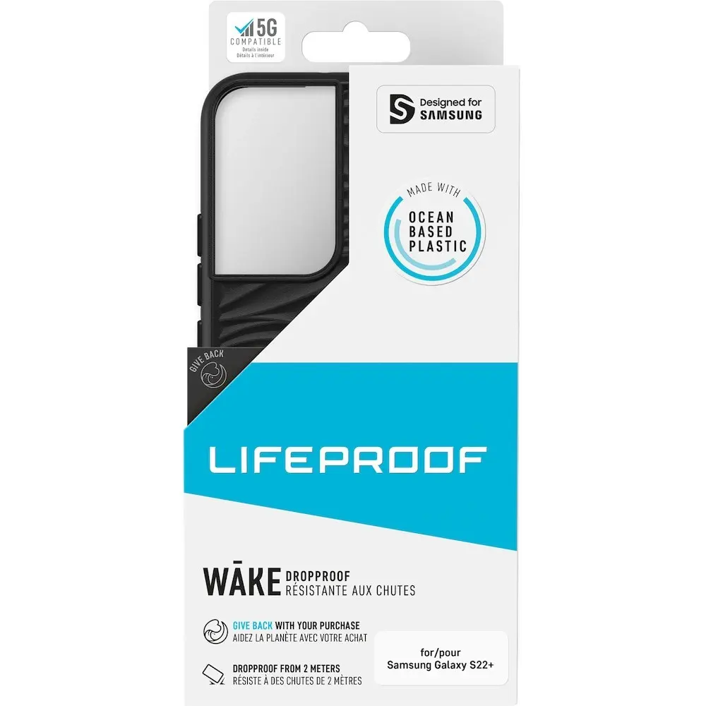 LifeProof Wake Phone Case Drop Proof Slim Cover For Samsung Galaxy S22+ Black