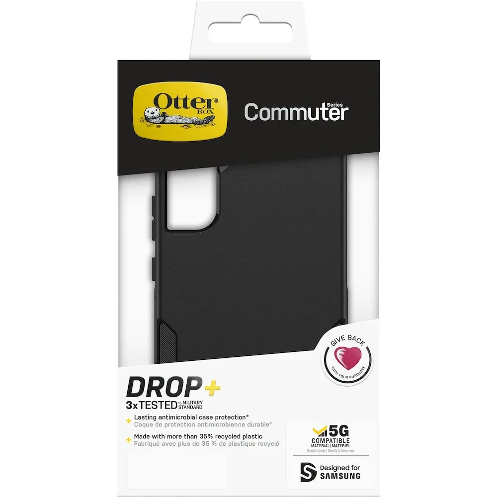 Otterbox Commuter Antimicrobial Phone Case Cover For Samsung Galaxy S22+ Black