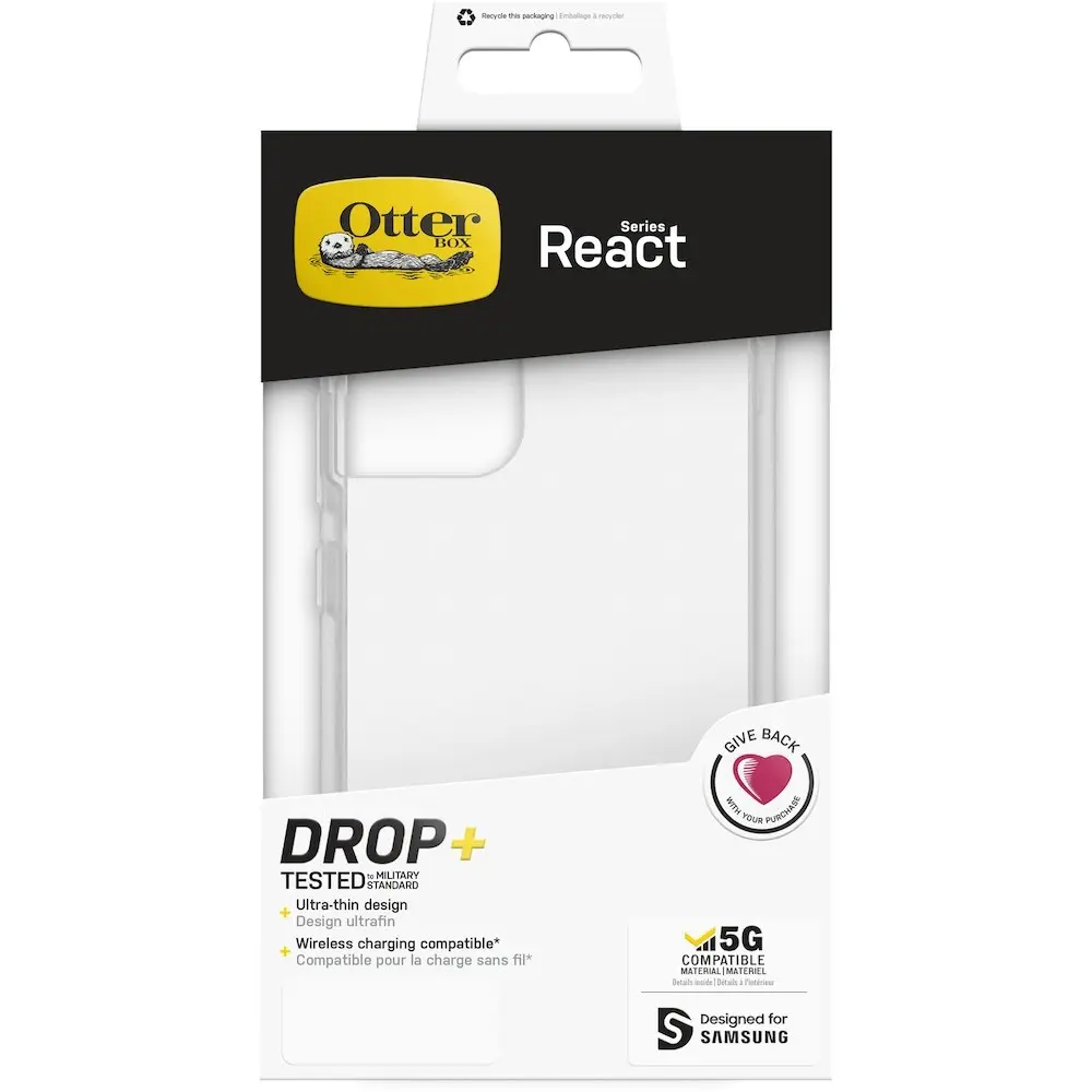 Otterbox React Phone Case Slim Protection Cover For Samsung Galaxy S22 Clear