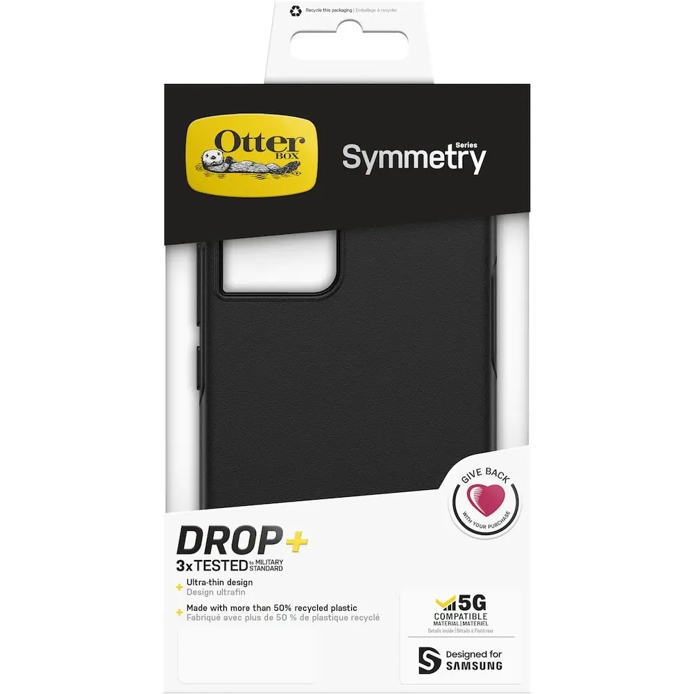 Otterbox Symmetry Antimicrobial Phone Case Cover For Samsung Galaxy S22 Black