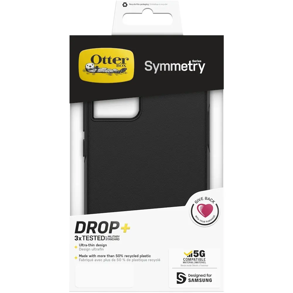 Otterbox Symmetry Antimicrobial Case Slim Cover For Samsung Galaxy S22+ Black