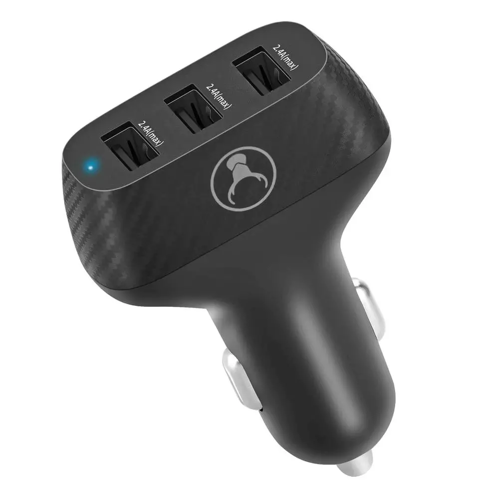 Bonelk USB-A 36W Fast Charging Car Charger Carbon Series For Apple/Samsung Black