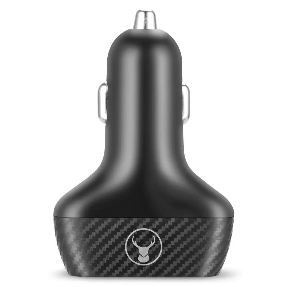 Bonelk USB-A 36W Fast Charging Car Charger Carbon Series For Apple/Samsung Black