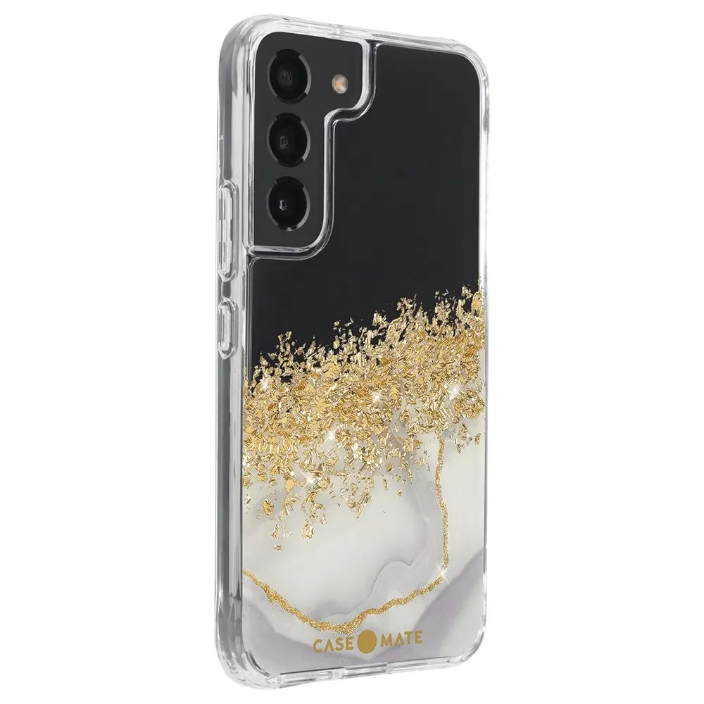 Case-Mate Karat Marble Phone Antimicrobial Case Cover For Samsung Galaxy S22