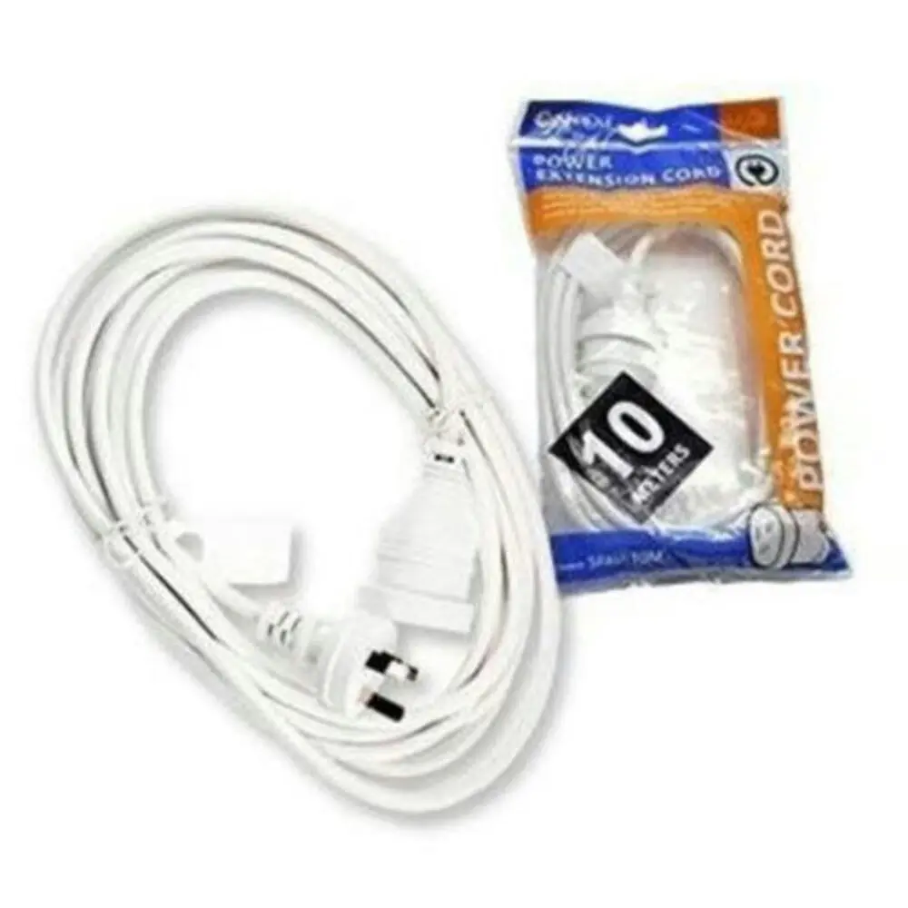 2PK Sansai 10M Power Extension Cord Lead 10A 240V 2400W Max Home Office AU 3-Pin