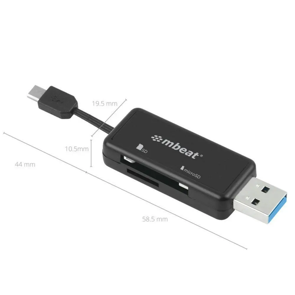 Ultra Dual USB 3.0 Card Micro 2.0 OTG Reader Hub for Android Laptop Data Sync