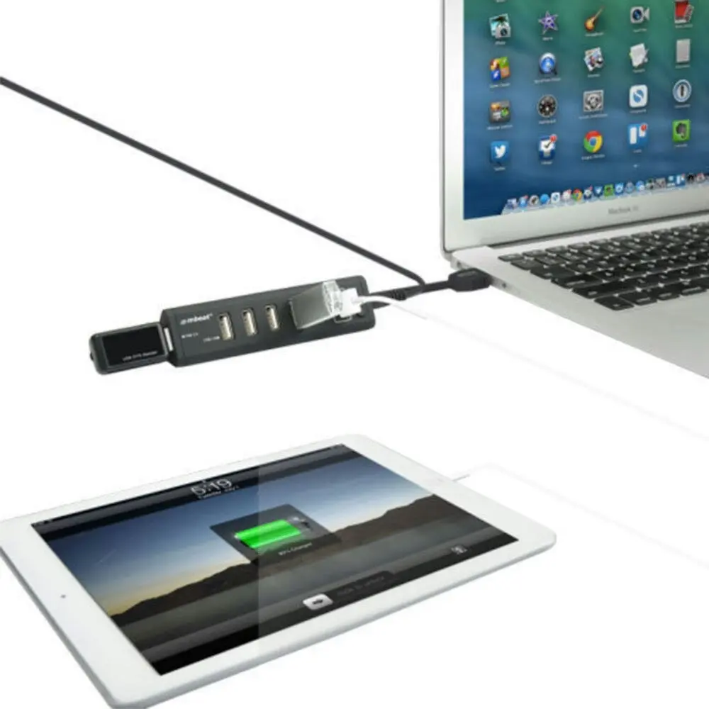 mBeat 7 Port 2.1A Charger Station USB 3.0/USB 2.0 Hub/Charging/Data/Splitter