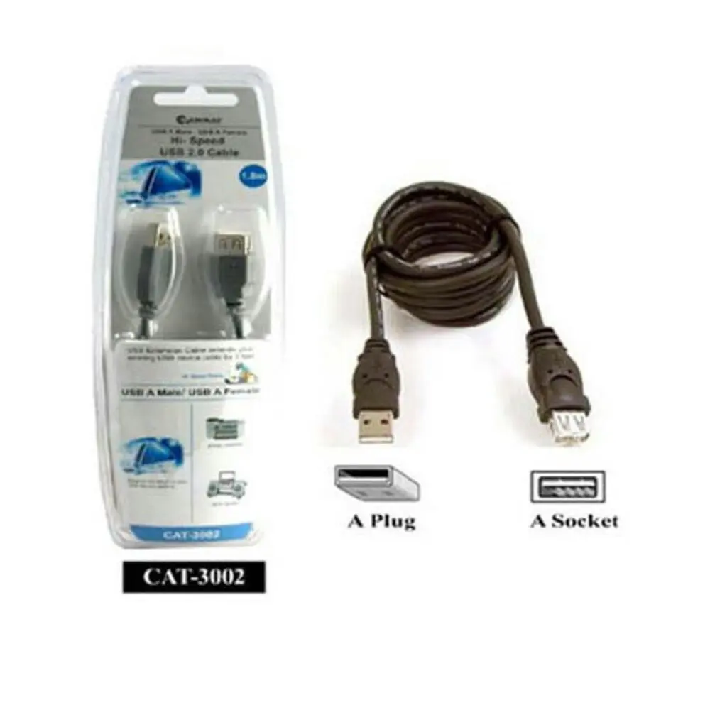 Sansai 1.8m Extension 2.0 USB A Male to A Female Cable for Printer/Scanner/Cam