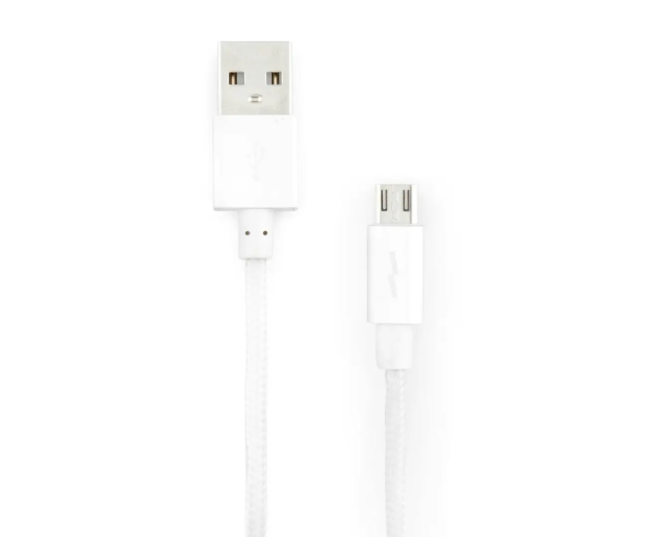 Carter 2m Micro USB Nylon Data Sync/Charging Cable Cord f/ Samsung/Android White