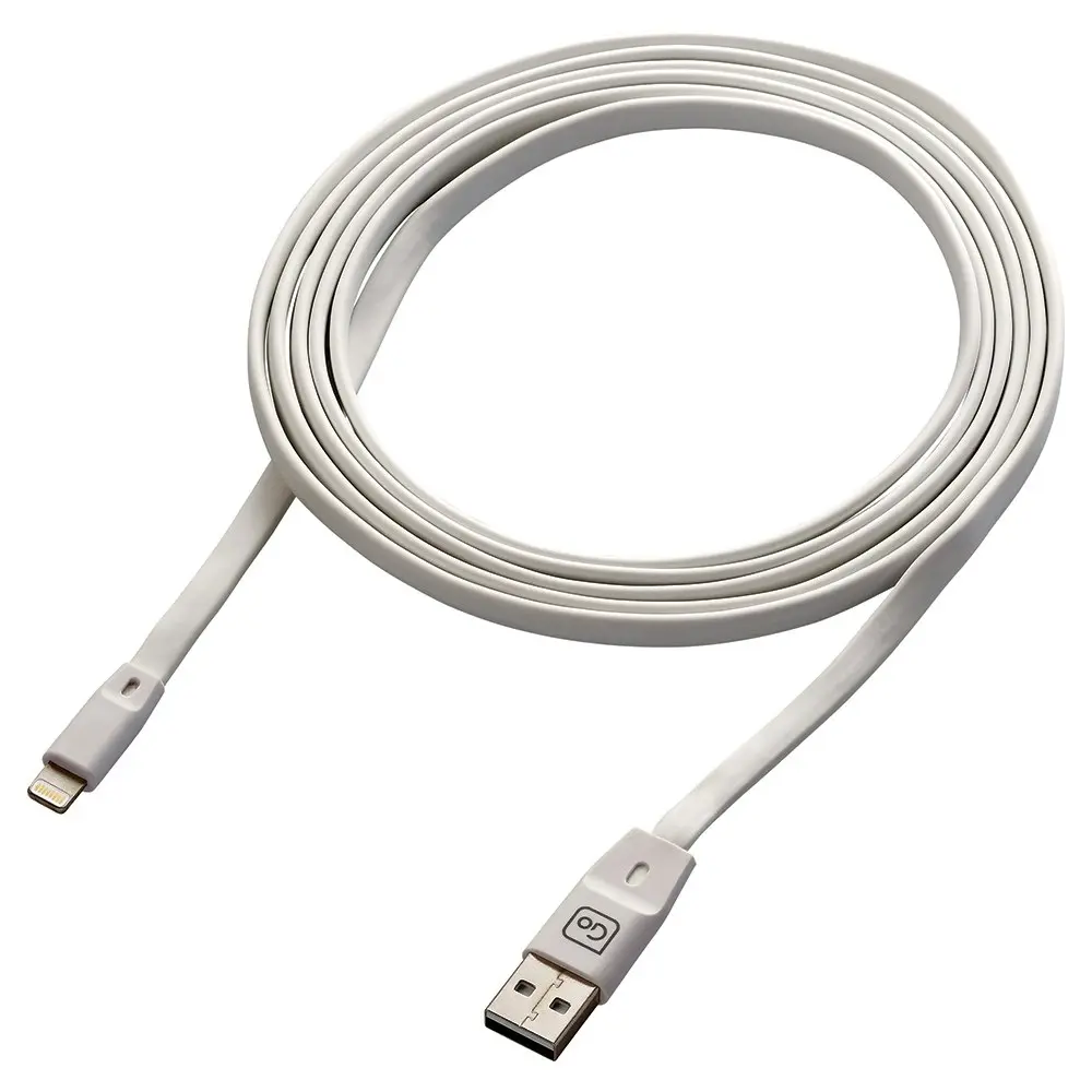 Go Travel Hi Speed Sync Charging 2m MFI-Certified Lightning Cable for iPhone WHT