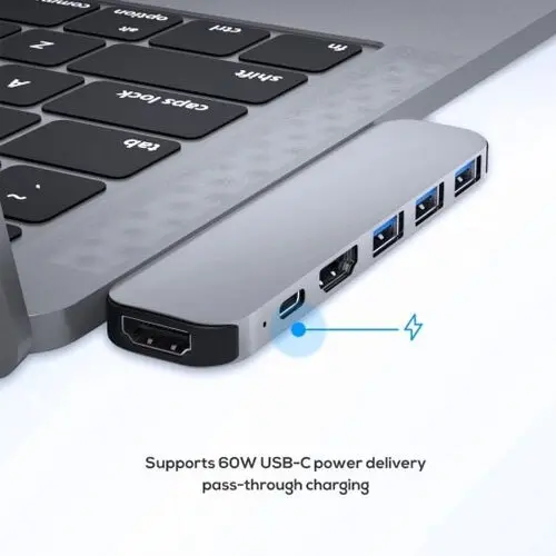 mBeat Elite Mini Dual HDMI USB-C Mobile Hub/Adapter for MacBook Pro Space Grey