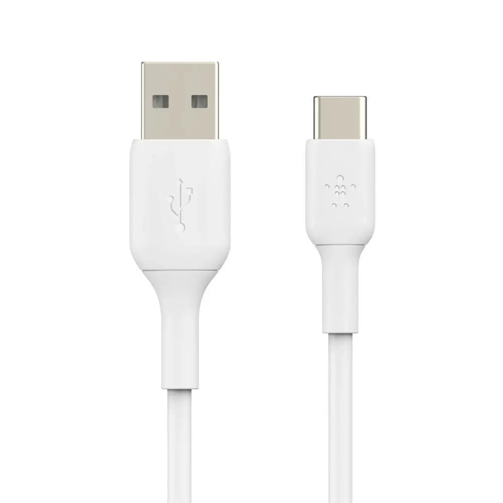 Belkin 2M USB-A to USB-C Cable Data Sync Charging Cord for Smartphones White