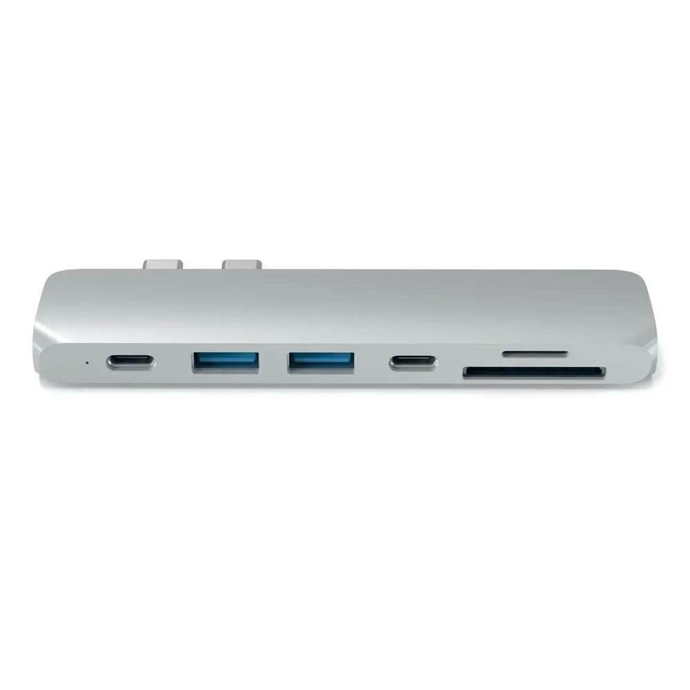 Satechi USB-C Pro Hub w/4K HDMI/Thunderbolt 3/USB-A/USB-C/SD/Micro SD Silver