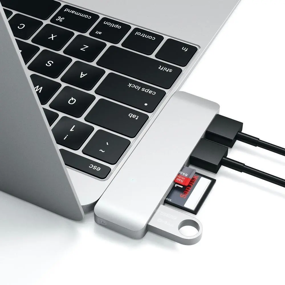 Satechi  3-in-1 USB-C Combo Hub USB-C/USB-A/SD/Micro-SD for Laptop/MacBook SLV