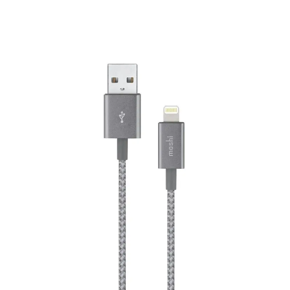 Moshi Integra USB-A to Lightning MFI-Certified Charge/Sync 2M Braided Cable Grey