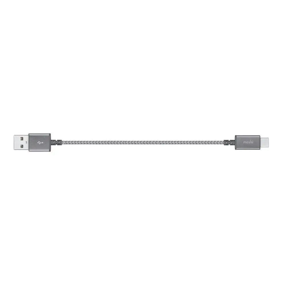 Moshi Integra USB-A to USB-C Charge/Sync 25cm Braided Nylon Cable For Phones GRY