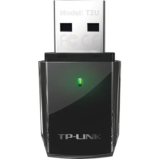 TP Link AC600 Wireless 2.4/5GHz Wi-Fi Dual Band USB Adapter Archer T2U Black