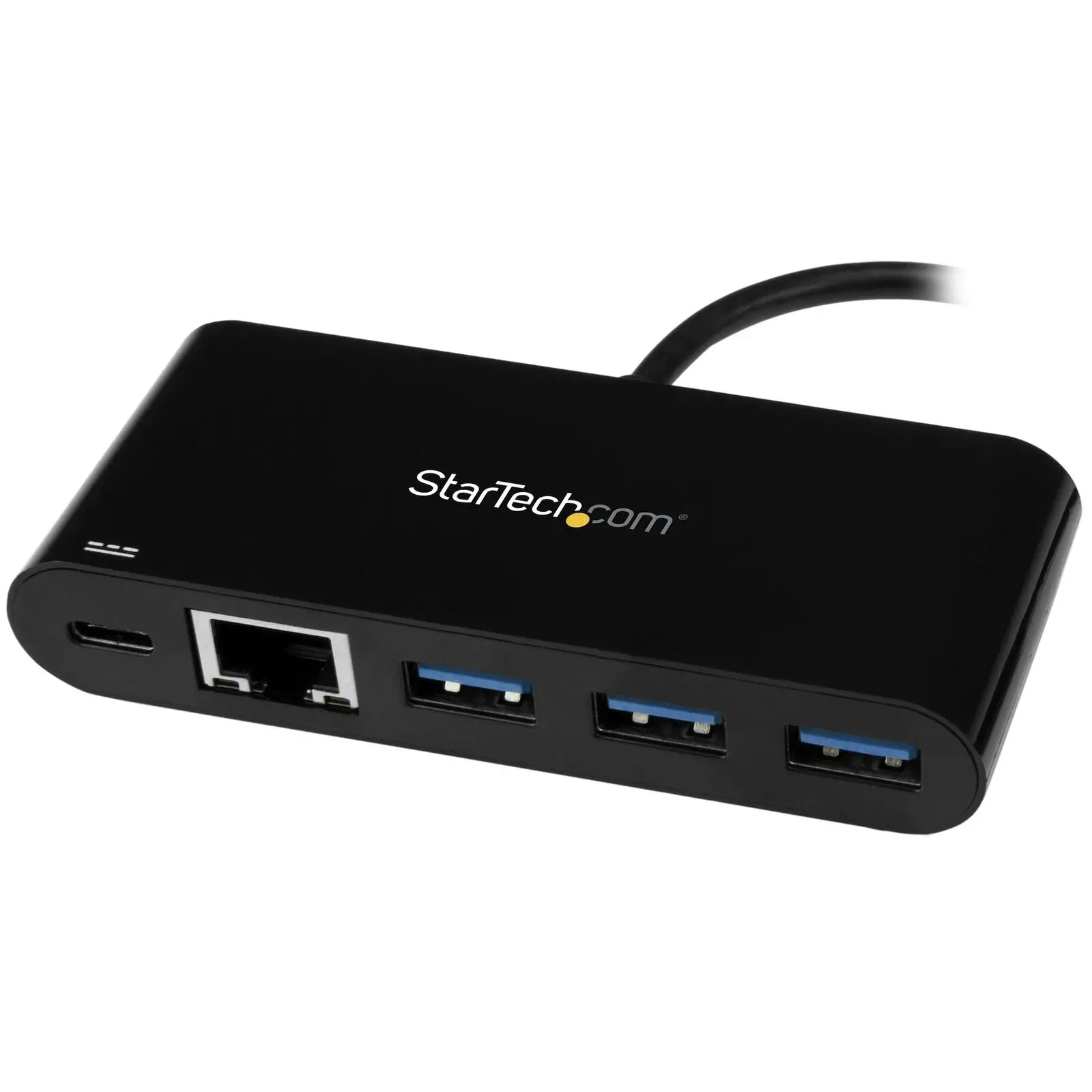 Star Tech 3 Port 5Gbps USB C Hub to 3 USB A/ USB 3.0 60W/RJ45 Adapter f/ Laptop