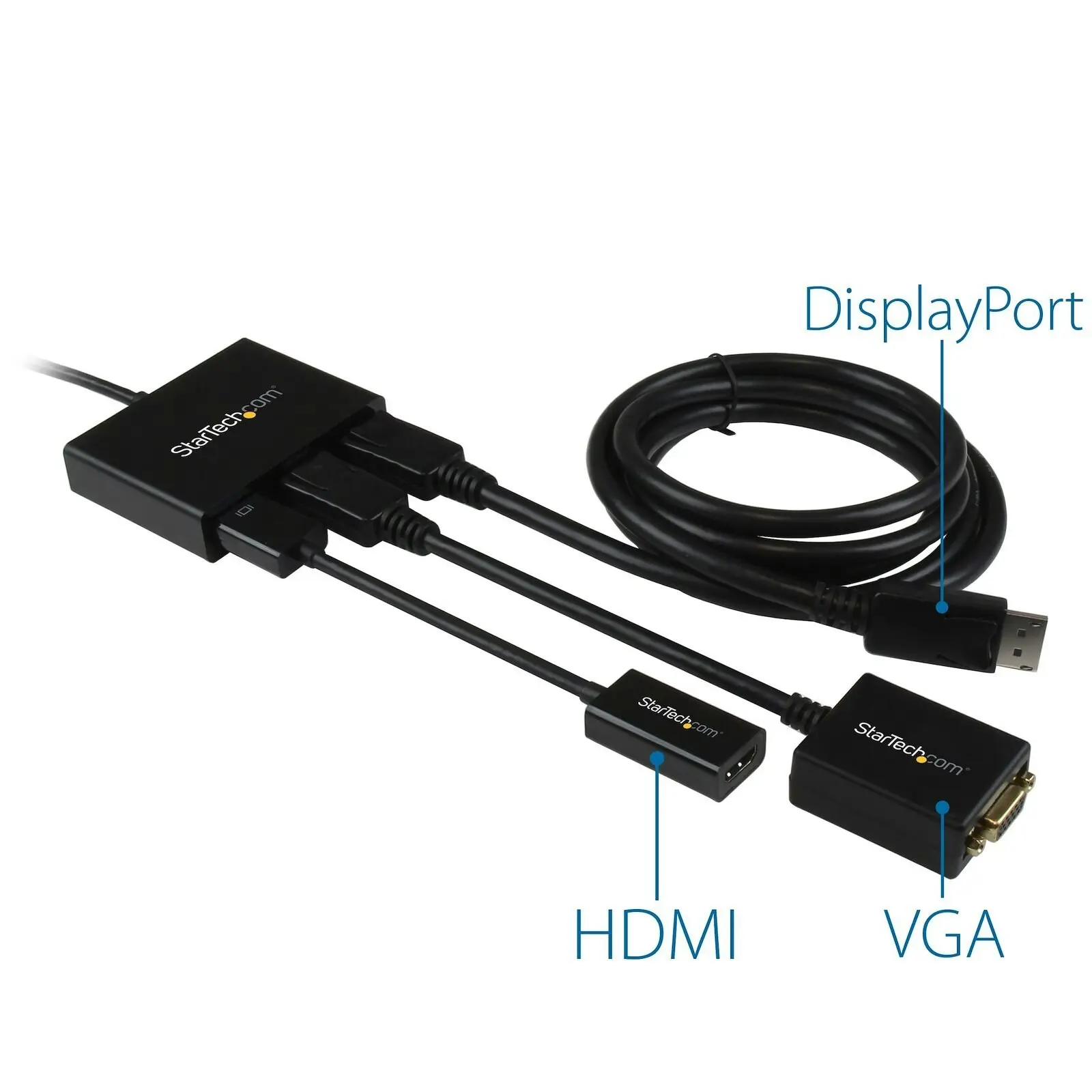 Star Tech DisplayPort to DisplayPort Multi-Monitor Splitter BLK 4K For PC/Laptop