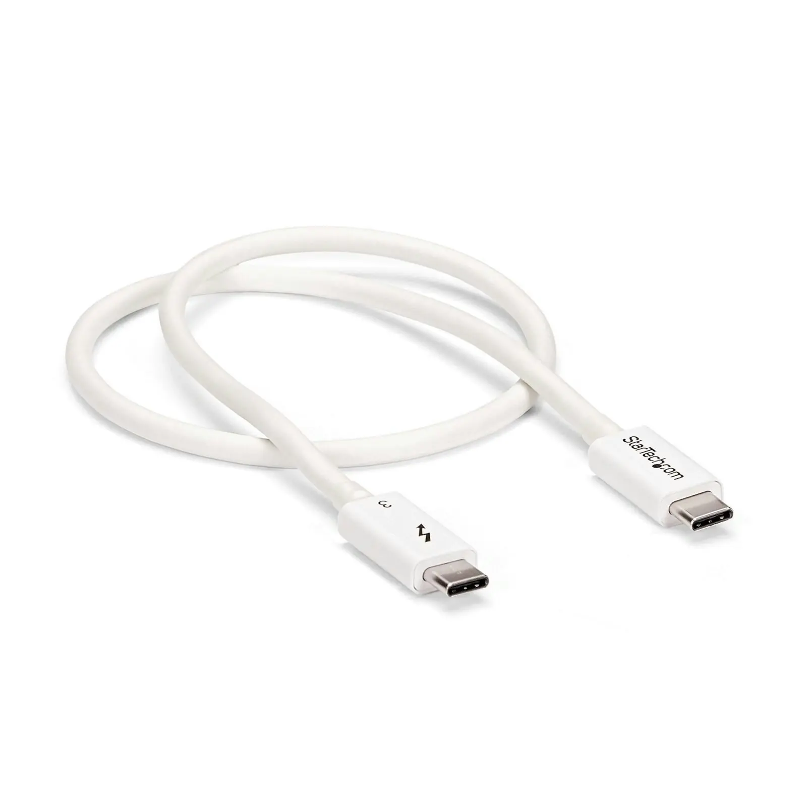 Star Tech 0.5m Thunderbolt 3 40Gbps USB-C Cable 5k/4k 60Hz PC/Laptop/Monitor WHT