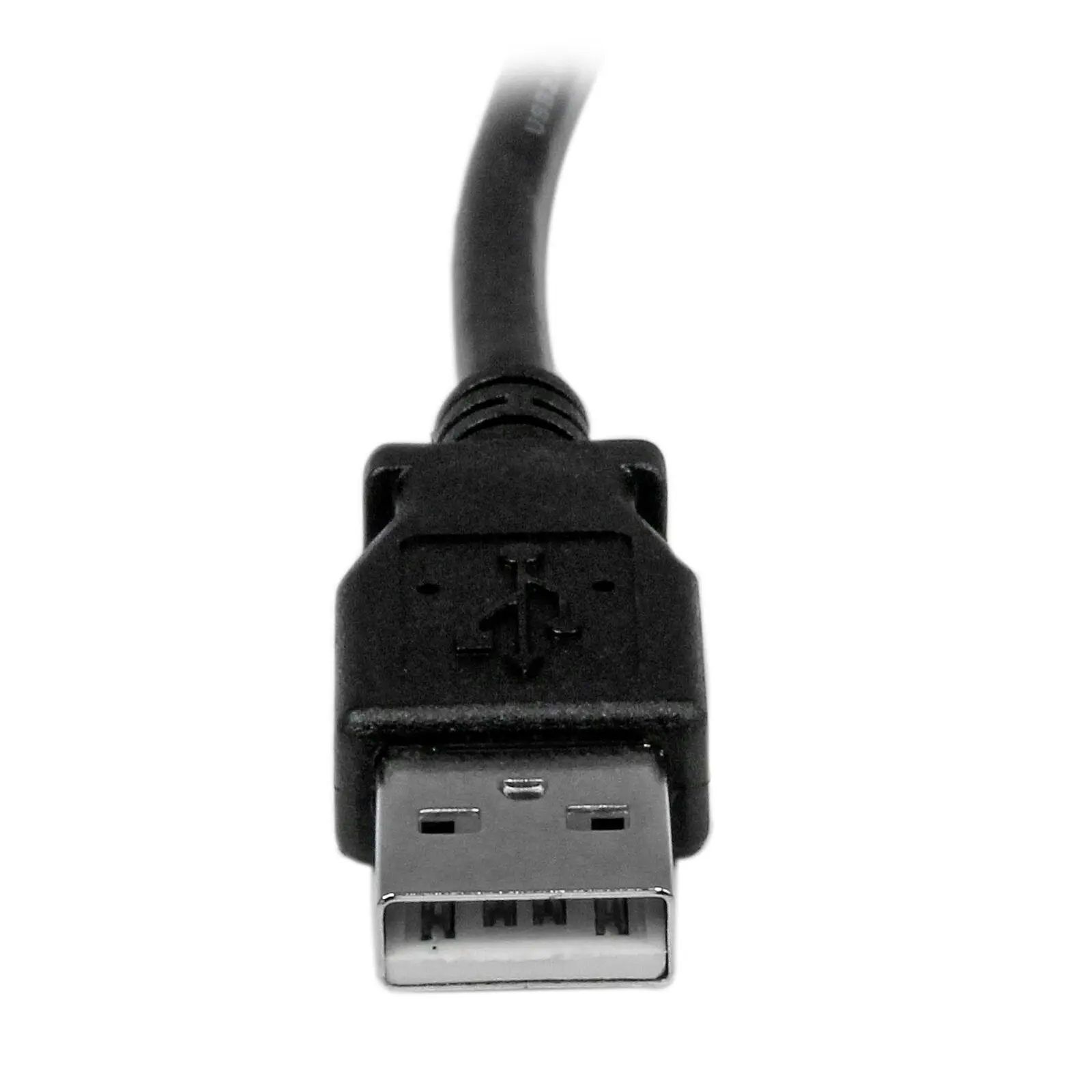 Star Tech 1m USB 2.0 A Straight To Left Angle B Cable - Male To Male 480Mbps BLK