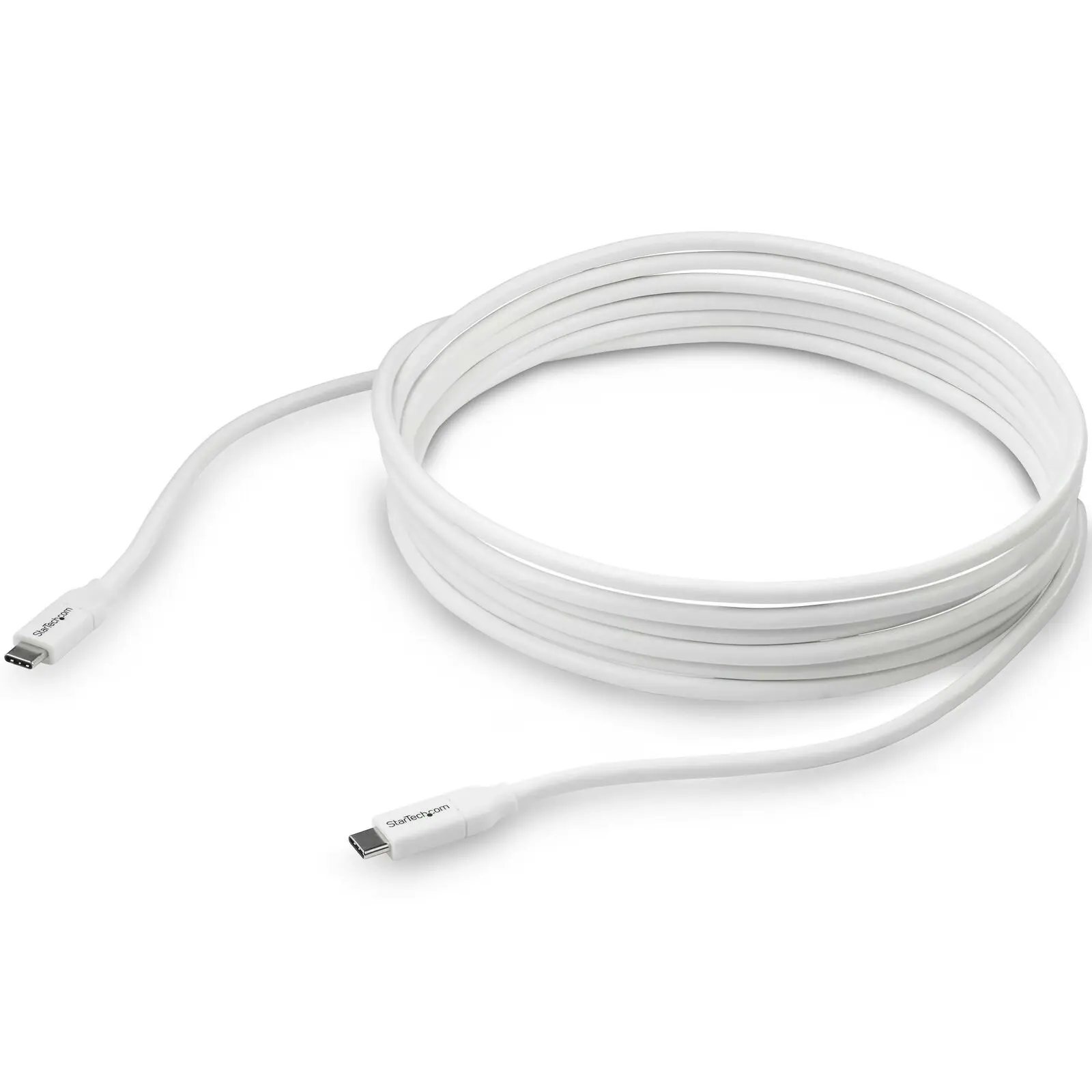 Star Tech 4m USB-C To USB-C Cable Male To Male 480Mbps Mac/ChromeOS/Phone White