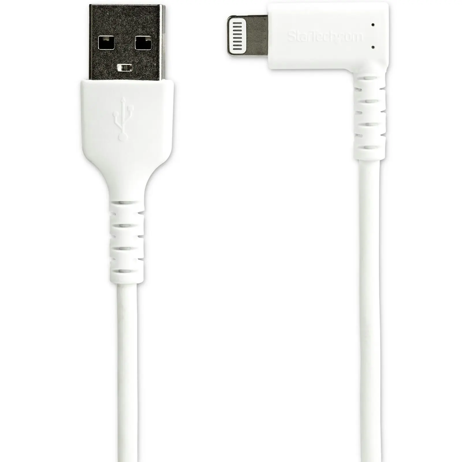 Star Tech 2m USB-A To Lightning MFI-Certified Cable 90° Angled Fiber iPhone WH