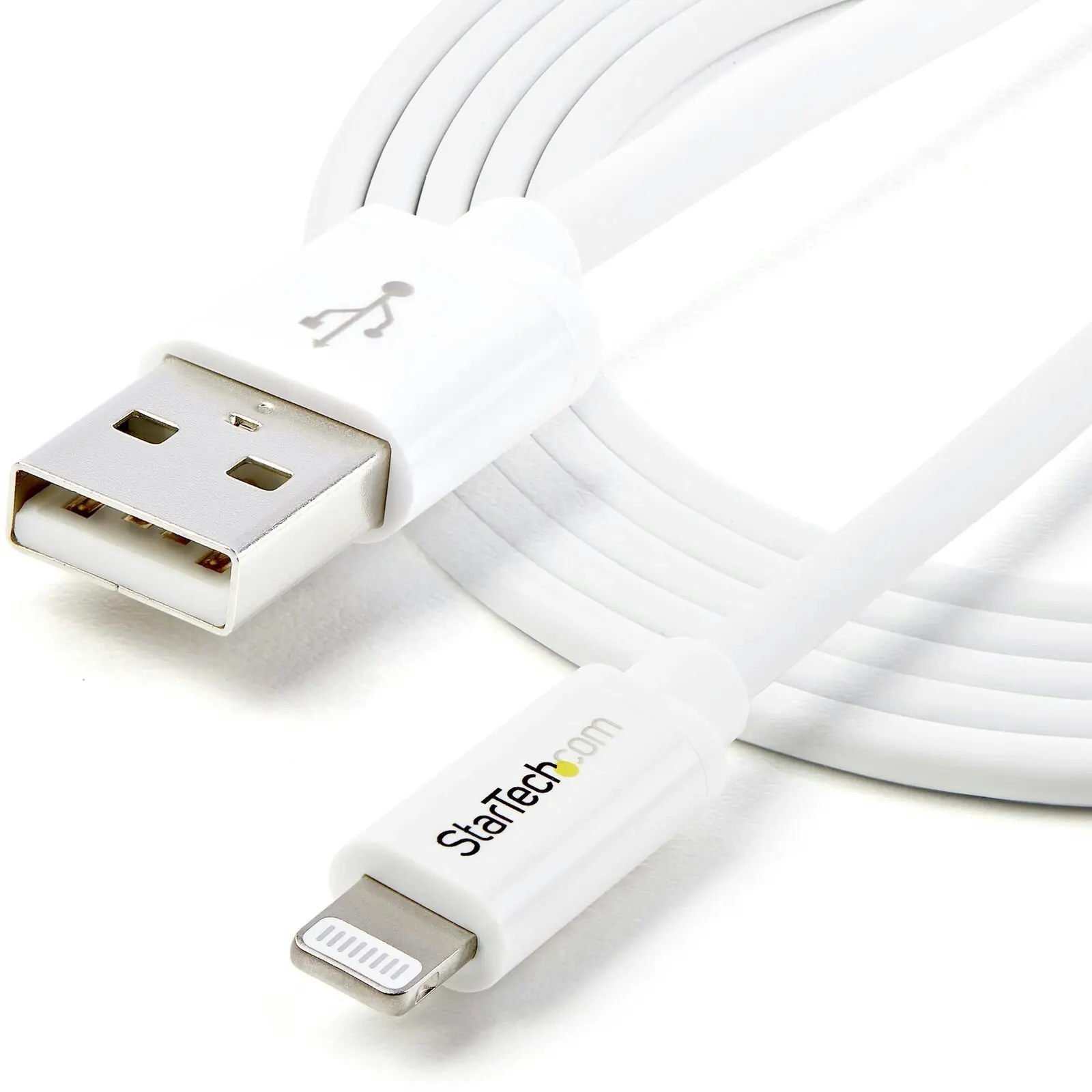 Star Tech 2m USB To Lightning Cable For iPhone/iPod/iPad Fast Charging White