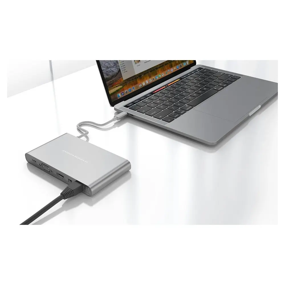 HyperDrive Ultimate 11-in-1 USB-C to HDMI/3.5mm/SD Hub for Mac/PC/Mobile Silver