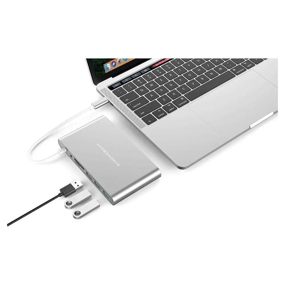 HyperDrive Ultimate 11-in-1 USB-C to HDMI/3.5mm/SD Hub for Mac/PC/Mobile Silver