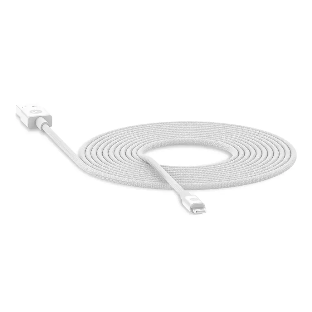 Mophie USB-A to Lightning MFI-Certified Charging Cable 3m for Apple iPhone White