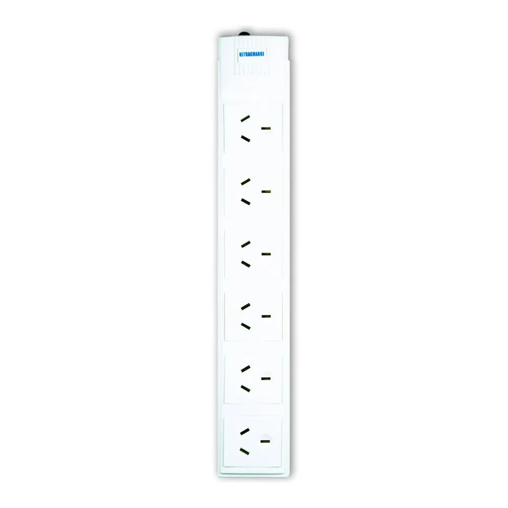 UltraCharge 4-Socket Surge Protection Power Strip Board Extension w/2x USB Ports