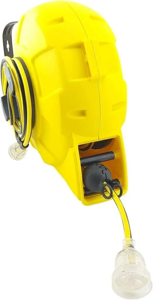 UltraCharge 15m Auto-Retractable/Mountable Extension Reel Lead 10A Cable Yellow