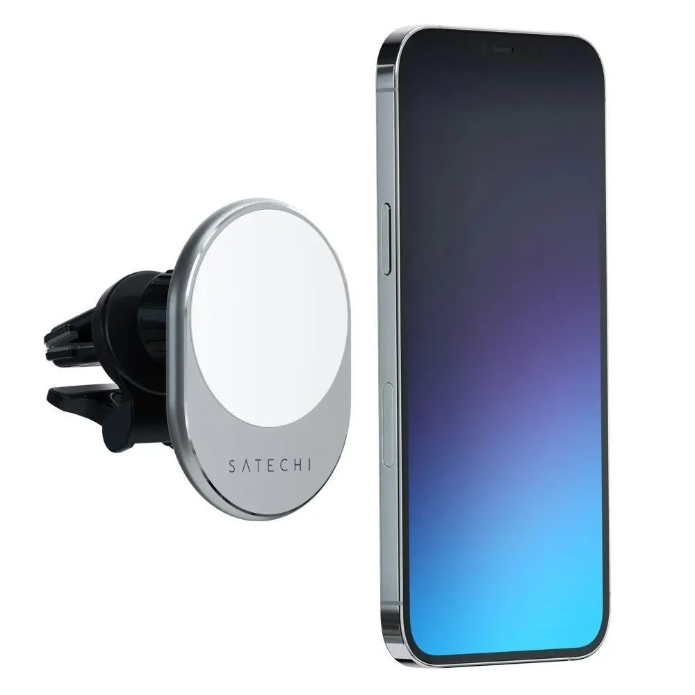 Satechi Magnetic Qi Wireless Car Charger for MagSafe iPhone 13/12/11 Space Grey