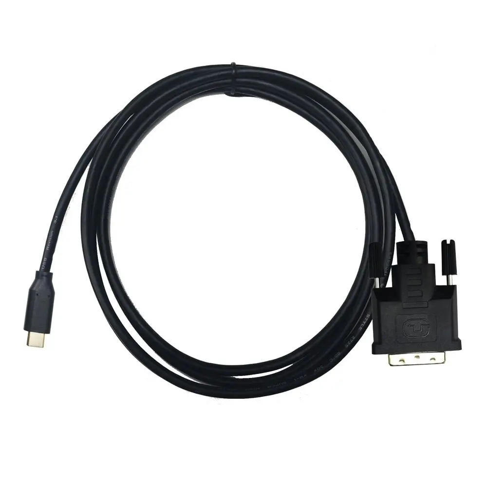 Cruxtec 4.5mm Nickel USB-C Male To DVI Male Cable 2m 4K/60Hz Aluminium Shield